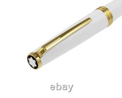MONTBLANC PIX White Barrel & Cap with Gold Coated Clip Rollerball 117658