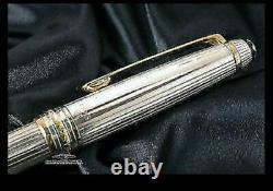 MONTBLANC STERLING SILVER SOLITAIRE LeGRAND FOUNTAIN PEN 146SP M, NEW ENCASED