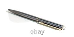 MONTBLANC TITANO no. 17220 GOLD trim Ball Point Pen with Meisterstück case