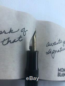 MONTBLANC Writers Edition Agatha Christie Fountain Pen 1993 SILVER Clip F Nib
