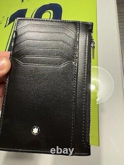 Men's Genuine Montblanc Zip Purse Wallet Unisex Black