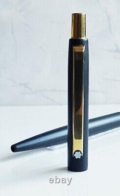 Mont Blanc Ballpoint Pen Noblesse Model Black Gold Functional Very Good Cond F8