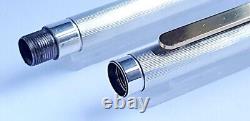 Mont Blanc Ballpoint Pen Rare Vintage Silver Noblesse Model Functional Ex Condit