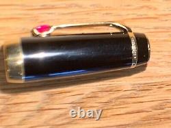 Mont Blanc Boheme Black Ballpoint Gold Trim and Ruby clip with Carry case