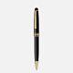 Mont Blanc Boheme Black and Gold Ballpoint Pen With Black Gem (NO LID)