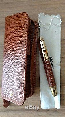Mont Blanc Boheme Fountain Pen, brown leather/case, manual & receipt, never used
