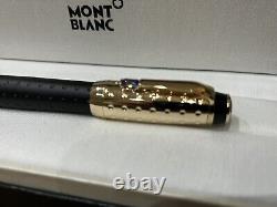 Mont Blanc Boheme LeGrande Gold & Black Rollerball Pen With Purple Gemstone