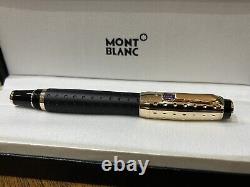 Mont Blanc Boheme LeGrande Gold & Black Rollerball Pen With Purple Gemstone