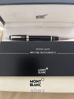 Mont Blanc Boheme ONYX NOIR Black Resin & Platinum Rollerball Pen with black gem