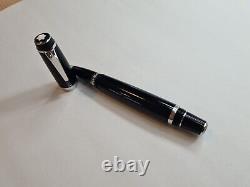 Mont Blanc Boheme ONYX Noir Black Resin & Platinum Rollerball Pen with Black gem