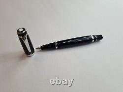 Mont Blanc Boheme ONYX Noir Black Resin & Platinum Rollerball Pen with Black gem