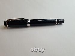 Mont Blanc Boheme ONYX Noir Black Resin & Platinum Rollerball Pen with Black gem