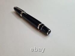 Mont Blanc Boheme ONYX Noir Black Resin & Platinum Rollerball Pen with Black gem