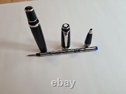 Mont Blanc Boheme ONYX Noir Black Resin & Platinum Rollerball Pen with Black gem