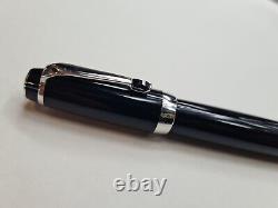 Mont Blanc Boheme ONYX Noir Black Resin & Platinum Rollerball Pen with Black gem