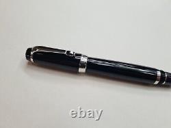 Mont Blanc Boheme ONYX Noir Black Resin & Platinum Rollerball Pen with Black gem