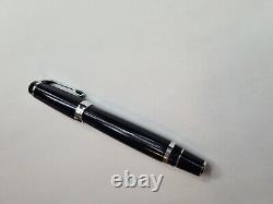 Mont Blanc Boheme ONYX Noir Black Resin & Platinum Rollerball Pen with Black gem