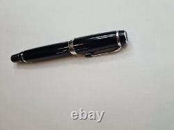 Mont Blanc Boheme ONYX Noir Black Resin & Platinum Rollerball Pen with Black gem