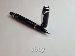 Mont Blanc Boheme ONYX Noir Black Resin & Platinum Rollerball Pen with Black gem