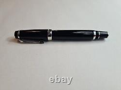 Mont Blanc Boheme ONYX Noir Black Resin & Platinum Rollerball Pen with Black gem