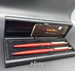 Mont Blanc CS Line Ballpoint Pen & Mechanical Pencil Bordeaux Set