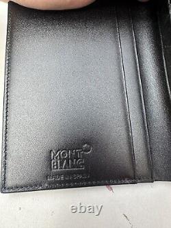 Mont Blanc Card Holder Folding Wallet Meistersuck Soft Grain Business Card