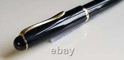 Mont Blanc Fountain Pen 042 MonteRosa Piston Filler Functional Black Gold VG MR1