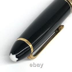 Mont Blanc Fountain Pen 146 14C Black All Gold Stationery Writing Instrument