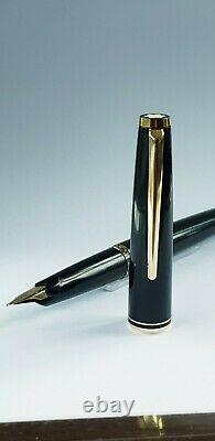 Mont Blanc Fountain Pen 221 Cartridge Filler 585 Functional Black Gold VGC X03