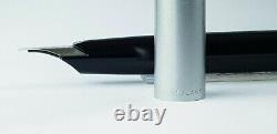 Mont Blanc Fountain Pen Junior Cartridge Filler Functional Black Silver Ex Cond