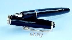 Mont Blanc Fountain Pen Rare 252Black Gold 14k Nib Piston Filler Serviced Exc