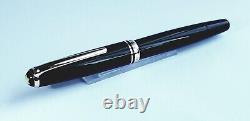 Mont Blanc Fountain Pen Rare 252Black Gold 14k Nib Piston Filler Serviced Exc