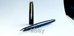 Mont Blanc Fountain Pen Rare 320 Black Gold Cartridge Filler Fully Serviced Exc