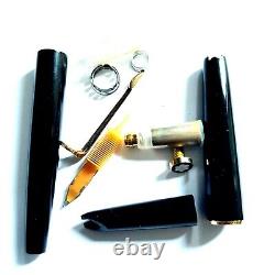 Mont Blanc Fountain Pen Rare 320 Black Gold Cartridge Filler Fully Serviced Exc