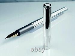 Mont Blanc Fountain Pen Rare Silver Noblesse Cartridge Filler Serviced Immaculat