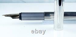 Mont Blanc Fountain Pen Rare Silver Noblesse Cartridge Filler Serviced Immaculat