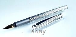 Mont Blanc Fountain Pen Rare Silver Noblesse Cartridge Filler Serviced Immaculat