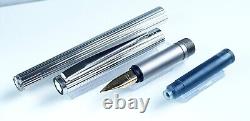 Mont Blanc Fountain Pen Rare Silver Noblesse Cartridge Filler Serviced Immaculat