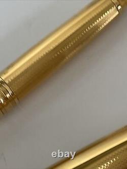 Mont Blanc Meisterstück. 925 Silver Gilt Pen Set No. 146 Corn Barley Pen