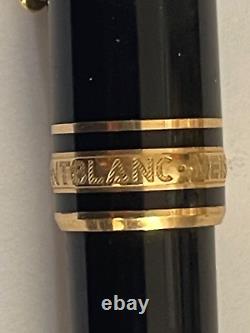 Mont Blanc Meisterstuck Ballpoint Biro Pen Black Casing Gold Plate Cz129681