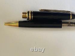 Mont Blanc Meisterstuck Ballpoint Biro Pen Black Casing Gold Plate Cz129681