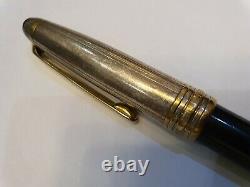 Mont Blanc Meisterstuck Ballpoint Pen, AG 925 and Gold, Germany Classique Used