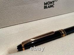 Mont Blanc Meisterstuck, Rose Gold coated and Black resin, Roller ball, Case