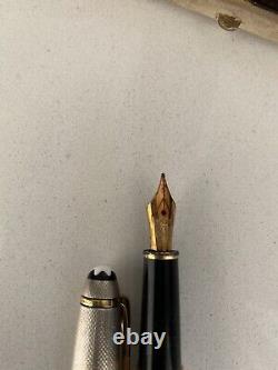 Mont Blanc Meisterstück Silver and Gold Fountain Pen