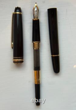 Mont Blanc Meisterstuck fountain pen 14K/585 gold nib and black ink bottle