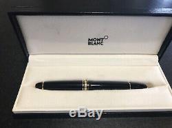 Mont Blanc Meisterstuck fountain pen black with gold plated trim and nib
