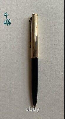 Mont Blanc No. 184 Lever Ballpoint Pen Gold Black (Bear Engraving) Refill Weak