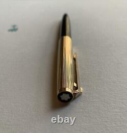 Mont Blanc No. 184 Lever Ballpoint Pen Gold Black (Bear Engraving) Refill Weak