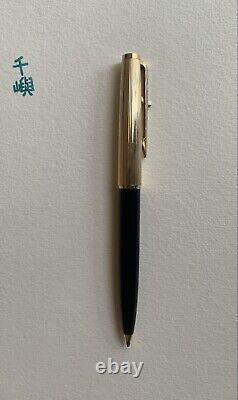 Mont Blanc No. 184 Lever Ballpoint Pen Gold Black (Bear Engraving) Refill Weak