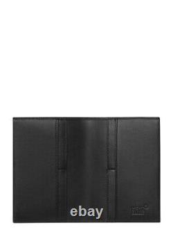 Mont Blanc Passport Holder Black Leather Nightflight 118284